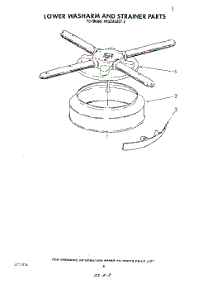 06 - Lower Wash Arm And Strainer parts for Whirlpool Dishwasher 4KUDA22ST2 from AppliancePartsPros.com