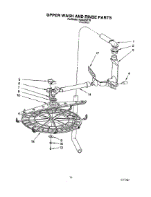 08 - Upper Wash And Rinse parts for Kitchenaid Dishwasher KUDA23ZY0 from AppliancePartsPros.com
