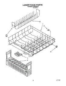 11 - Lower Track parts for Kitchenaid Dishwasher KUDA23ZY0 from AppliancePartsPros.com