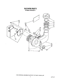 03 - Blower parts for Whirlpool Dishwasher 4KUDA220T1 from AppliancePartsPros.com