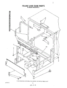 10 - Frame And Tank parts for Whirlpool Dishwasher 4KUDA22ST2 from AppliancePartsPros.com