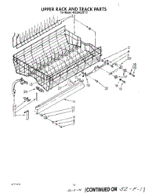 11 - Upper Rack And Track parts for Whirlpool Dishwasher 4KUDA22ST2 from AppliancePartsPros.com