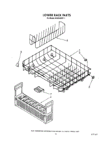 12 - Lower Rack parts for Whirlpool Dishwasher 4KUDA220T1 from AppliancePartsPros.com
