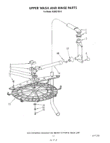 09 - Upper Wash And Rinse parts for Kitchenaid Dishwasher KUDI21SS2 from AppliancePartsPros.com