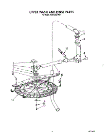 09 - Upper Wash And Rinse parts for Kitchenaid Dishwasher KUDA220TWH1 from AppliancePartsPros.com