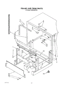 10 - Frame And Tank parts for Kitchenaid Dishwasher KUDA220TWH1 from AppliancePartsPros.com