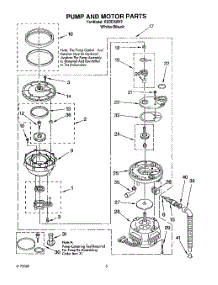 04 - Pump And Motor parts for Kitchenaid Dishwasher KUDD230Y2 from AppliancePartsPros.com
