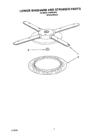 05 - Lower Washarm And Strainer parts for Kitchenaid Dishwasher KUDD230Y2 from AppliancePartsPros.com