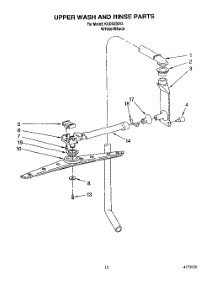 08 - Upper Wash And Rinse parts for Kitchenaid Dishwasher KUDD230Y2 from AppliancePartsPros.com