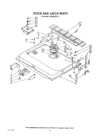13 - Door And Latch parts for Whirlpool Dishwasher 4KUDA220T1 from AppliancePartsPros.com