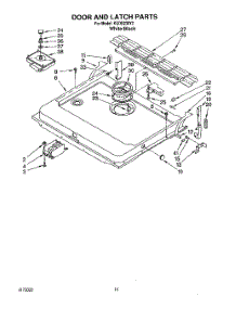 12 - Door And Latch parts for Kitchenaid Dishwasher KUDD230Y2 from AppliancePartsPros.com