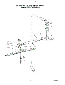 09 - Upper Wash And Rinse parts for Kitchenaid Dishwasher KUDM220T3 from AppliancePartsPros.com