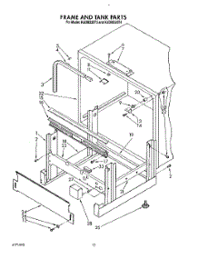 10 - Frame And Tank parts for Kitchenaid Dishwasher KUDM220T3 from AppliancePartsPros.com