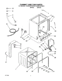 04 - Cabinet And Tub parts for Kitchenaid Dishwasher KUDN230YWH0 from AppliancePartsPros.com