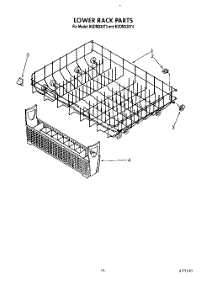 12 - Lower Rack parts for Kitchenaid Dishwasher KUDM220T3 from AppliancePartsPros.com