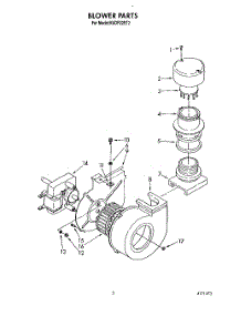 03 - Blower parts for Kitchenaid Dishwasher KUDP22ST2 from AppliancePartsPros.com