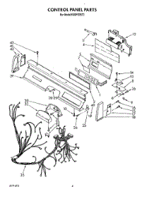 04 - Control Panel, Lit / Optional parts for Kitchenaid Dishwasher KUDP22ST2 from AppliancePartsPros.com