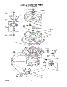 05 - Pump And Motor parts for Kitchenaid Dishwasher KUDP22ST2 from AppliancePartsPros.com