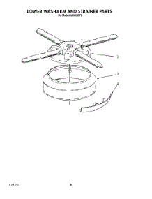 06 - Lower Washarm And Strainer parts for Kitchenaid Dishwasher KUDP22ST2 from AppliancePartsPros.com