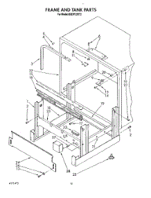 10 - Frame And Tank parts for Kitchenaid Dishwasher KUDP22ST2 from AppliancePartsPros.com