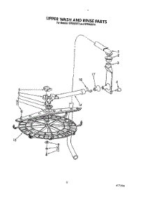 09 - Upper Wash And Rinse parts for Kitchenaid Dishwasher KPDI620T4 from AppliancePartsPros.com