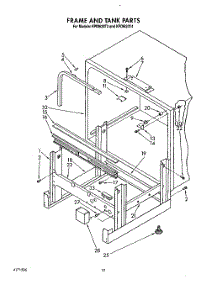 10 - Frame And Tank parts for Kitchenaid Dishwasher KPDI620T4 from AppliancePartsPros.com