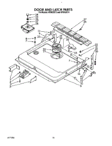 13 - Door And Latch parts for Kitchenaid Dishwasher KPDI620T4 from AppliancePartsPros.com