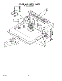 13 - Door And Latch parts for Kitchenaid Dishwasher KUDP22ST2 from AppliancePartsPros.com