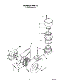 03 - Blower parts for Kitchenaid Dishwasher KUDJ230Y0 from AppliancePartsPros.com
