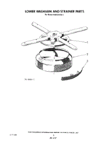 06 - Lower Washarm And Strainer parts for Kitchenaid Dishwasher KUDC210S1 from AppliancePartsPros.com