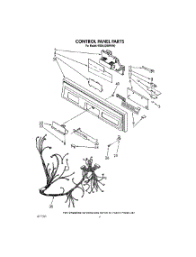 04 - Control Panel, Lit / Optional parts for Kitchenaid Dishwasher KUDA22SWWH0 from AppliancePartsPros.com