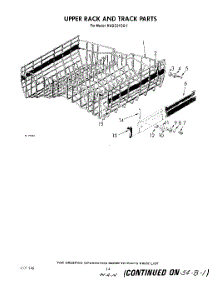 11 - Upper Rack And Track parts for Kitchenaid Dishwasher KUDC210S1 from AppliancePartsPros.com