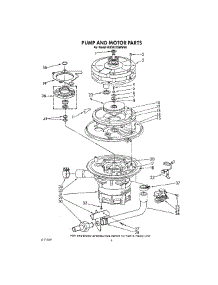 05 - Pump And Motor parts for Kitchenaid Dishwasher KUDA22SWWH0 from AppliancePartsPros.com