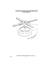 06 - Lower Washarm And Strainer parts for Kitchenaid Dishwasher KUDA22SWWH0 from AppliancePartsPros.com