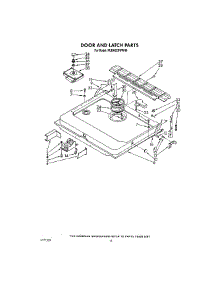 13 - Door And Latch parts for Kitchenaid Dishwasher KUDA22SWWH0 from AppliancePartsPros.com