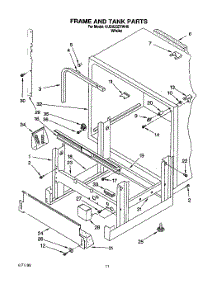 09 - Frame And Tank parts for Kitchenaid Dishwasher KUDA23ZYWH0 from AppliancePartsPros.com