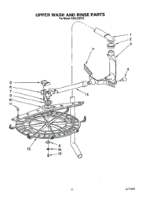 09 - Upper Wash And Rinse parts for Kitchenaid Dishwasher KUDJ230Y0 from AppliancePartsPros.com