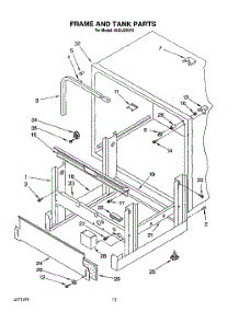 10 - Frame And Tank parts for Kitchenaid Dishwasher KUDJ230Y0 from AppliancePartsPros.com