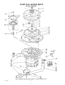 05 - Pump And Motor parts for Whirlpool Dishwasher 4KUDS220T1 from AppliancePartsPros.com