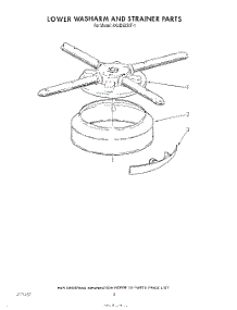 06 - Lower Washarm And Strainer parts for Whirlpool Dishwasher 4KUDS220T1 from AppliancePartsPros.com