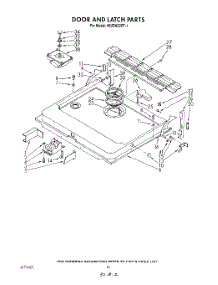 13 - Door And Latch parts for Whirlpool Dishwasher 4KUDA22ST1 from AppliancePartsPros.com