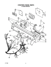 04 - Control Panel, Lit / Optional parts for Kitchenaid Dishwasher KUDP22GT2 from AppliancePartsPros.com