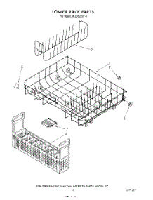 12 - Lower Rack parts for Whirlpool Dishwasher 4KUDS220T1 from AppliancePartsPros.com