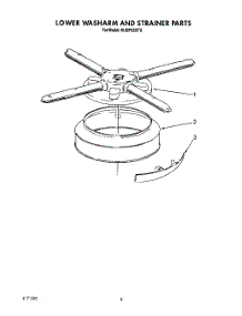 06 - Lower Washarm And Strainer parts for Kitchenaid Dishwasher KUDP22GT2 from AppliancePartsPros.com
