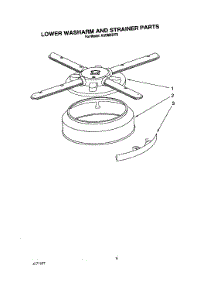 06 - Lower Washarm And Strainer parts for Kitchenaid Dishwasher KUDM220T6 from AppliancePartsPros.com