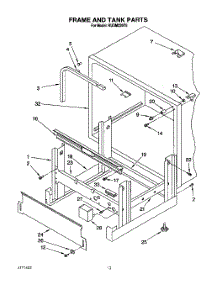 10 - Frame And Tank parts for Kitchenaid Dishwasher KUDM220T6 from AppliancePartsPros.com