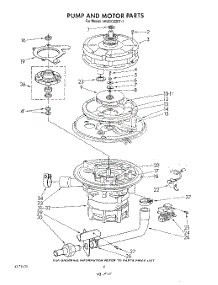 05 - Pump And Motor parts for Whirlpool Dishwasher 4KUDC220T1 from AppliancePartsPros.com