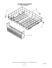 12 - Lower Rack parts for Whirlpool Dishwasher 4KUDC220T1 from AppliancePartsPros.com