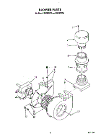 03 - Blower parts for Kitchenaid Dishwasher KUDI220T4 from AppliancePartsPros.com