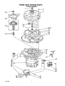 05 - Pump And Motor parts for Kitchenaid Dishwasher KUDB220T2 from AppliancePartsPros.com